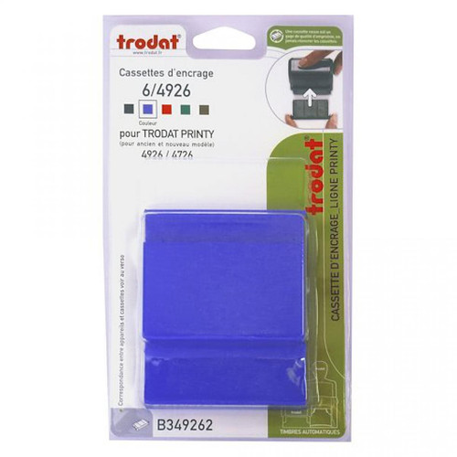 Trodat - Blister 3 cassettes encre bleue Printy 6/4926B Trodat  - Trodat