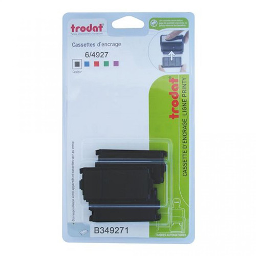 Trodat - Cassette d'encrage noir Trodat Printy 4927 - Lot de 3 Trodat  - Accessoires Bureau