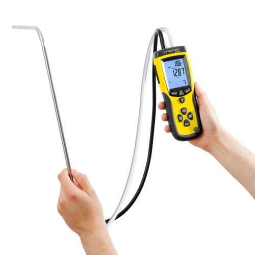 Appareils de mesure TROTEC Anémomètre à tube de Pitot TA400 avec certificat de calibrage, mesureur du vent