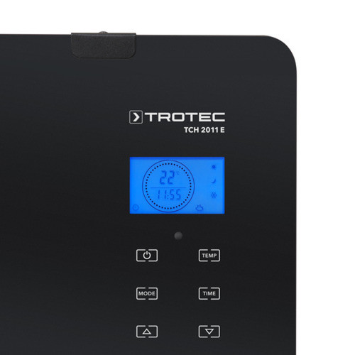 Trotec TROTEC Convecteur électrique en verre design TCH 2011 E, 2000 W, radiateur, chauffage d'appoint, chauffage convection, chauffage mobile