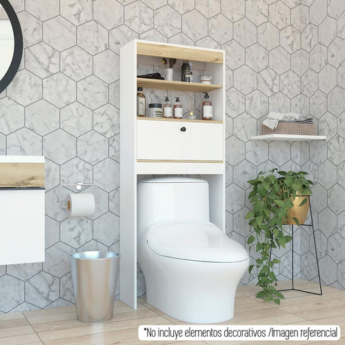 TUHOME - Étagères de salle de bain sur les toilettes Malaga 160 cm à x 63,1 cm et x 25,1 cm P. - meuble bas salle de bain Design