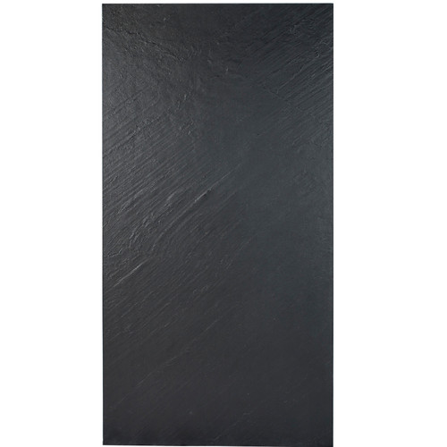 Receveur de douche U-Tile Panneau d'habillage mural 200 x 90 cm en pierre naturelle graphite noir