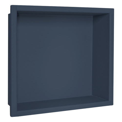 Receveur de douche U-Tile Niche design encastrable en acier inox de couleur gris ardoise 40 x 40 cm