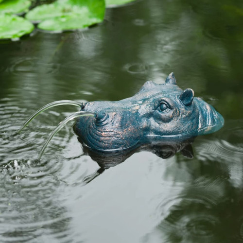 Fontaine de jardin, puit Ubbink Ubbink Fontaine de jardin à cracheur flottante Hippopotame