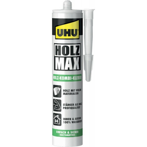 Uhu - Colle a bois MAX sans solvants, tube de 100 g, 1 pièce, 51305 - UHU Uhu  - Uhu