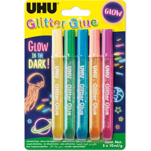 Uhu - UHU Colle à paillettes Glitter Glue 'GLOW IN THE DARK' () Uhu  - Colles et pistolets à colle
