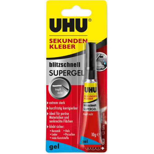 Uhu - UHU Colle instantanée blitzschnelle SUPERGEL, 10 g () Uhu  - Matériaux & Accessoires de chantier