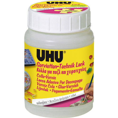 Uhu - UHU colle-vernis pour serviettes, aspect satiné, contenu: () Uhu  - Uhu