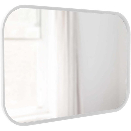 Umbra - Miroir rectangulaire rebord caoutchouc 61 x 91 cm Hub blanc. Umbra  - Miroirs Umbra