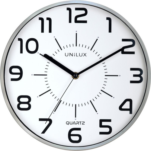 Unilux - UNiLUX Horloge à quartz 'POP', diamètre: 300 mm, argent () Unilux  - Télérupteurs, minuteries et horloges