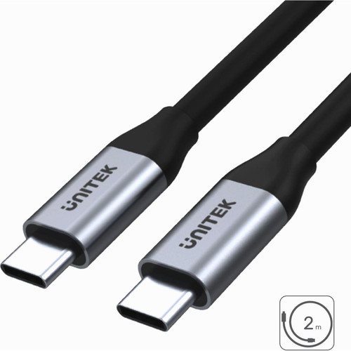 Unitek - USB-C - USB-C 2 m Argent (C14091ABK) Unitek  - Câble antenne