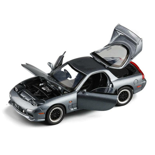 Universal - 1: 32 Voiture jouet Mazda RX7 Voiture de sport Modèle de voiture en alliage Voiture jouet moulée sous pression Modèle de voiture Modèle à échelle miniature Jouet de voiture pour enfants | Voitures jouets moulées sous pression(Argent) Universal  - Maquettes & modélisme