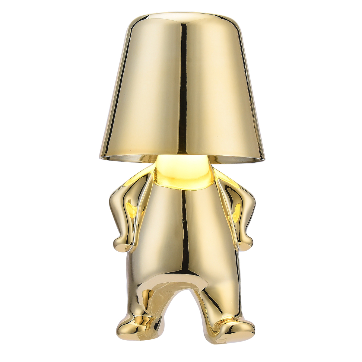 lampe de chevet à contrôle tactile gold decor thinker statue lampe de table led 3 voies dimmable lampe de chevet moderne pour décoration d'intérieur