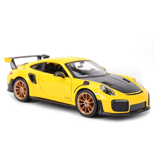 Universal - 1: 24 Porsche Roadster statique moulée sous pression voiture modèle collectible jouet de voiture(Jaune) Universal  - Jeux & Jouets