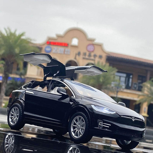 Universal - 1: 24 Tesla Model X Alliage Modèle Jouet de voiture pour enfants 1/24 Grande taille Moule Jouet de voiture pour enfants Cadeau d'anniversaire de Noël pour les garçons | Jouets moulés sous pression(Le noir) Universal  - Maquettes & modélisme