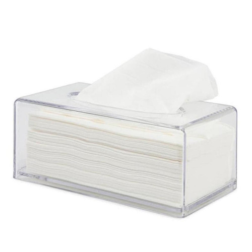 Universal 1 boîte à mouchoirs transparents, serviettes, papier d'organisation pour le salon, articles à boire |(Transparent)