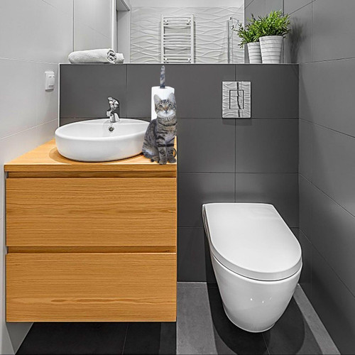 Universal 1 Porte-rouleaux toilettes pour animaux Décorations en fer forgé Porte-mouchoirs Porte-papiers hygiéniques Porte-papiers muraux pour salle de bains Cuisine