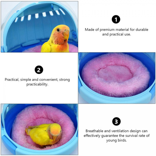 Universal 1 set de nids chauds pour oiseaux Cage pour perroquets Cage à main Portable Pet Support Nid avec coussin pour perroquets Nid pour animaux de compagnie Portable pour nids extérieurs |