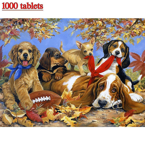 Universal - 1000 pièces amusant chien animal de compagnie portrait puzzle puzzle Universal  - Animaux
