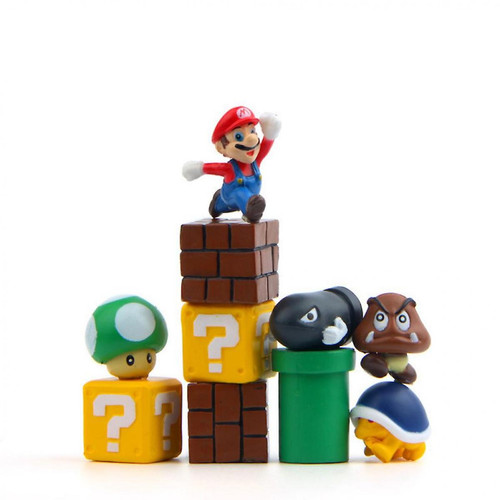 Universal 10PCS Super Mario Bullet, Champignon et Tortue Mini Jouet Personnage