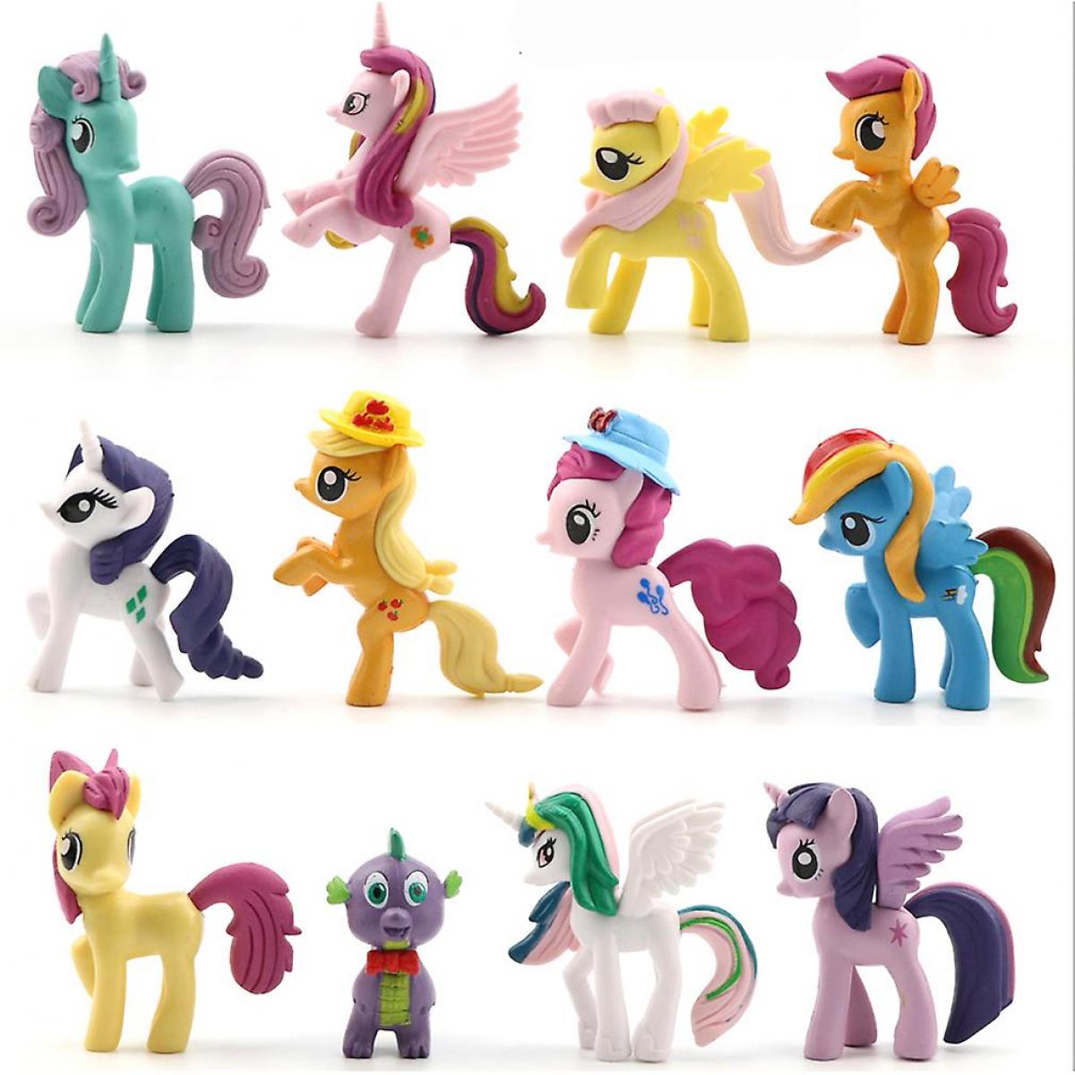 Mangas Universal 12 poneys poney photo jouets pour fille collection cadeaux
