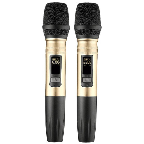 Universal - 2 pcs/set de microphone sans fil UX2UHF, microphone à main, haut-parleur, récepteur USB portable UHF, amplificateur vocal DJ pour KTV. Universal  - Hifi