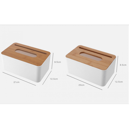 Universal 2PCS Boîte à mouchoirs en plastique Bambou étanche Housse en bois Stockage de cuisine Bureau Maison Organisateur de voiture avec fente de téléphone |