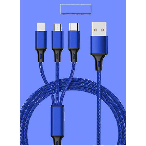 Universal - 3 Câble de charge multi-fonctions IN-1 pour iOS & Android & Type-C Câble multi-chargement Red $ Corde de chargeur multiple nylon tressé 3 en 1 cordon USB Universal  - Universal