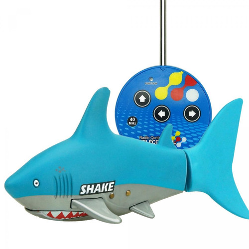 Universal 3310 Mini RC Fish 3CH 4 Way RC Shark Fish Boat(Bleu)