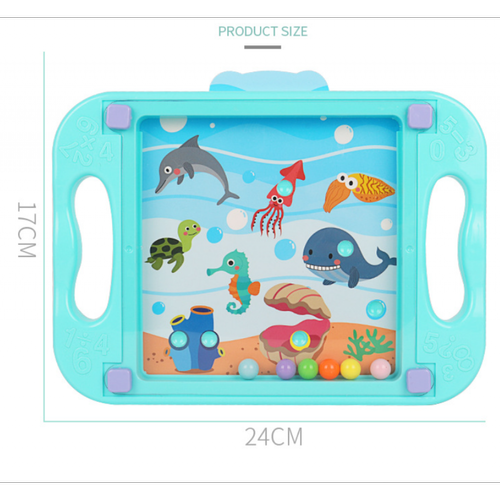 Universal 3D Jouets éducatifs pour enfants Puzzle pour bébés Labyrinthe Montessori Jeu d'équilibre Jouets pour enfants 24 ans Carte de dessin animé & 124 ; Puzzle (bleu)