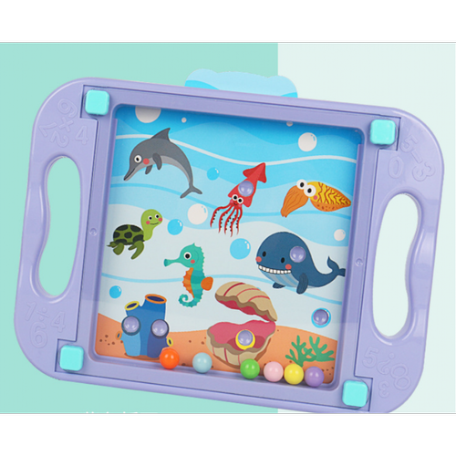 Animaux 3D pour les enfants Jouets éducatifs pour les bébés Puzzle Montessori Labyrinthe Jeu d'équilibre Jouets pour les enfants 24 ans Carte de dessin animé & 124 ; Puzzle (violet)
