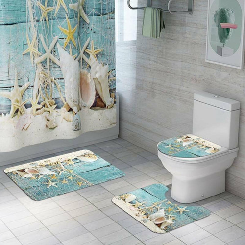 Universal 3pcs/set de tapis de baignoire, base antidérapante, tapis de toilette, couvercle de toilette, décoration de la maison.