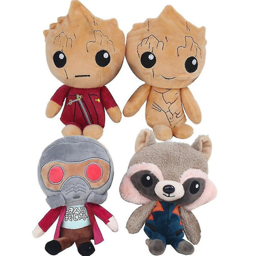 Universal - 4 PCS 22cm Guardians of the Galaxy 2 Plux Doll Toy Universal  - Universal
