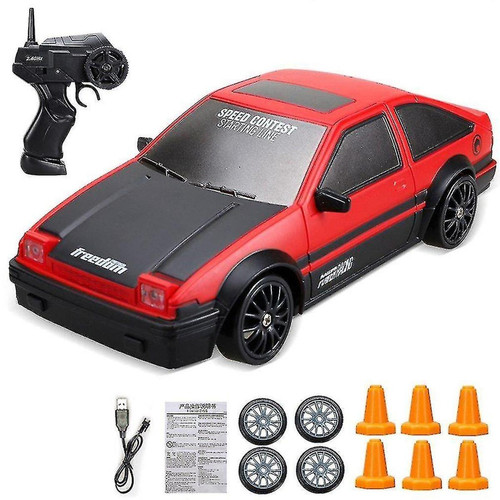 Universal - 4 roues motrices 1:24 RC Drift Toy Toy Remote Control Car 2,4 GHz 15 km / h Haute vitesse Car Road Road RC Drift Car Drift Universal - Cars jouets