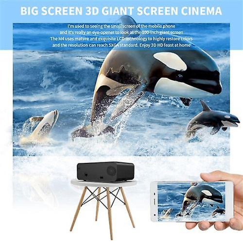 Universal - 4K 3D HD 1080P 12000 Lumens LED WiFi BT Home Cinéma HDMI Noir Universal   - Videoprojecteur home cinéma