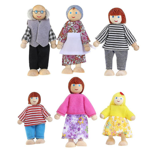 Universal - 6pcs jouets en bois drôles pour enfants drôles Childret Chuchon Puppets Jouet de marionnette en bois pour les enfants Universal  - Peluches