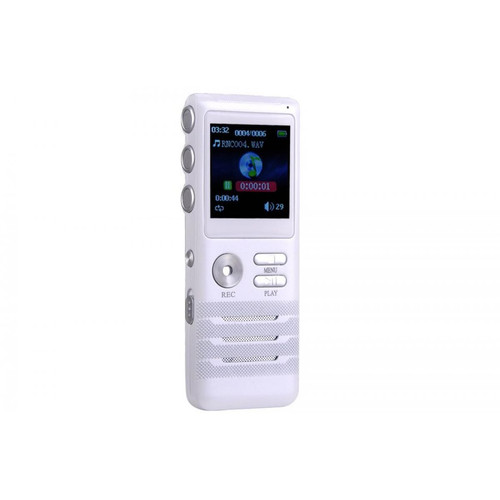 Universal - 8 Go Mini Magnétophone Numérique Dictaphone Dual Core Stéréo Réduction du Bruit Blanc Nouveau Lecteur MP3 de Haute Qualité | Magnétophone Numérique(blanche) - Studio d'enregistrement portatif