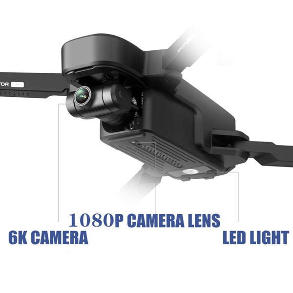 Universal 8811 PRO 6K GPS drone 4K HD grand angle caméra 5G WiFi transmission double essieu plate-forme brushless moteur télécommande distance 1 km | RC Helicopter(Le noir)