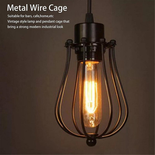Universal - Abat-jour recouvert pendentif lustre fil metal cage plafond cafe stick lampe lampe Universal  - Lampe à lave Luminaires