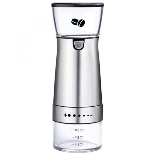 Universal - Acier brut réglable acier inoxydable broyeur de poivre automatique broyeur de café de la maison broyeur de sel d'épices de café USB(Argent) Universal  - Moulin à café