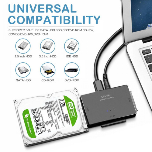 Universal Adaptateur IDE SATA à USB 3.0 Câble SATA USB 2.0 Adaptateur de disque dur IDE SATA 2,5 pouces 3,5 pouces Convertisseur USB C OTG HDD SSD