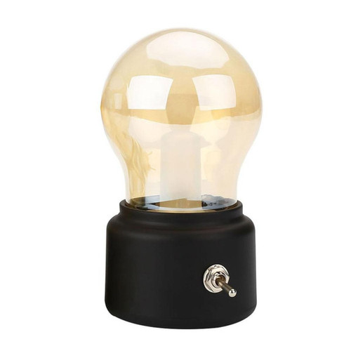 Universal - Ampoule à LED 2021 Lampe à table soufflée classique Lampe décorative Vintage USB Lampe de nuit rechargeable Lampe à LED de table (noir) Universal  - Luminaires