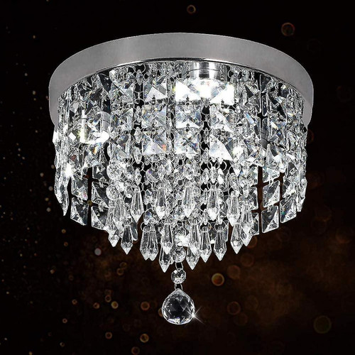 Universal - Ampoule cristal CH Heller Lustre moderne à LED Fixation en acier inoxydable ; perles de 250 mm Universal  - Plafonniers