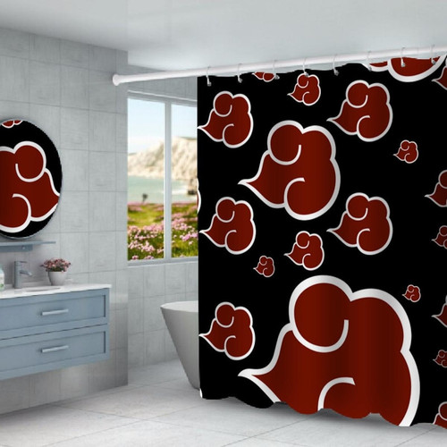 Universal - Anime rideaux de douche imperméables rideaux de douche salle de bains polyester 3D fille garçon cadeau (90 * 180 cm) Universal  - Rideaux douche Noir