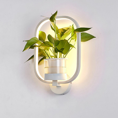 Universal Applique LED de 22cm avec bâton LED tricolore de 36W Applique verte, applique d'allée, lampe elliptique, sans bande de radis vert(blanche)