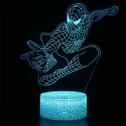 Universal - (B) Enfants Enfants Garçons Spider-Man 3D LED 7 Things Lumineux Touch Lampe Décoration Universal  - Luminaires Blanc
