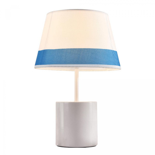 Universal - Blue Mediterranean Table Lamp, E27 Bedroom Bedside Lamp, Children’s Room Dimmable(blanche) Universal  - Lampes à poser