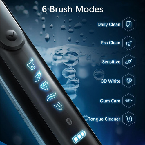 Universal - Brosse à dents rechargeable Connexion Bluetooth Précision Soins & Voyage Boîte de recharge | Brosse à dents électrique Universal - Brosse a dents