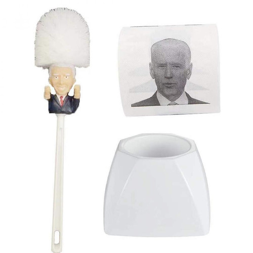 Universal - Brosse à toilettes Joe Biden, brosse à toilettes à la mode, brosse de nettoyage. Universal - Accessoires de salle de bain Blanc