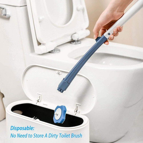 Universal Brosse de toilette jetable, manche longue, porte-brosse de nettoyage, accessoires de salle de bains, outils de nettoyage.
